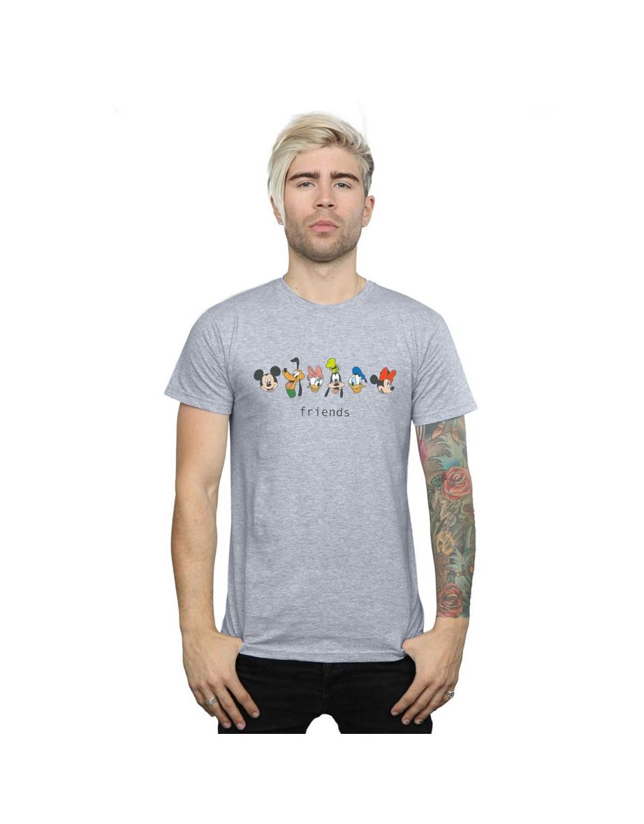 Disney Mens Mickey Mouse And Friends T-Shirt - Sports Grey