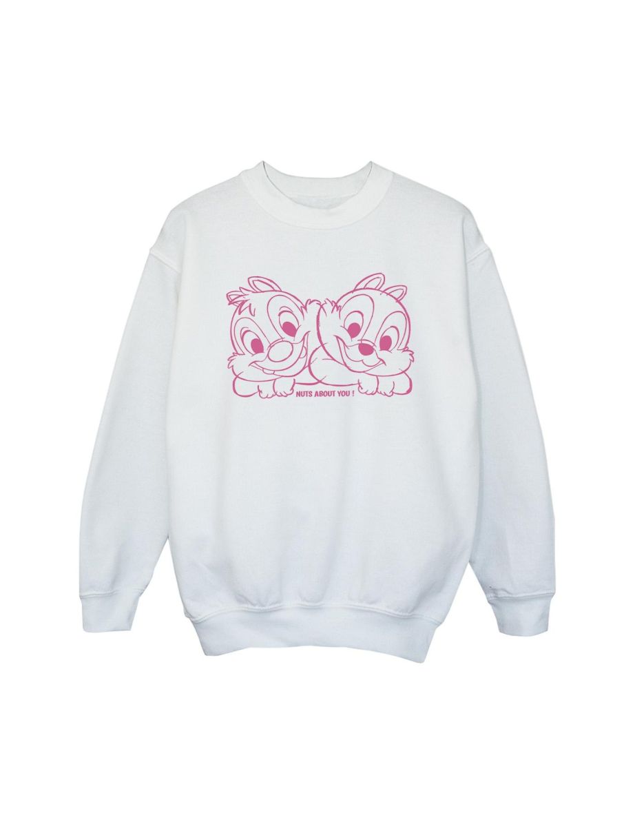 Disney Girls Chip ´n´ Dale Nuts About You Sweatshirt - White