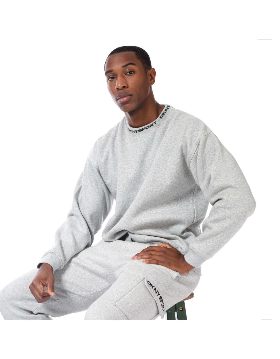 Men's DKNY Kisco Relaxed Sweatshirt in Silver - 3