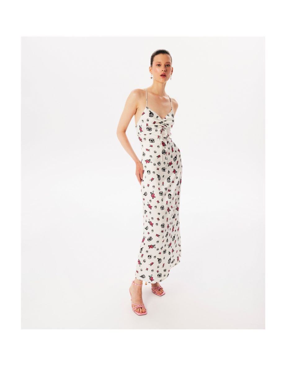 Twist Column Midaxi Slip Dress