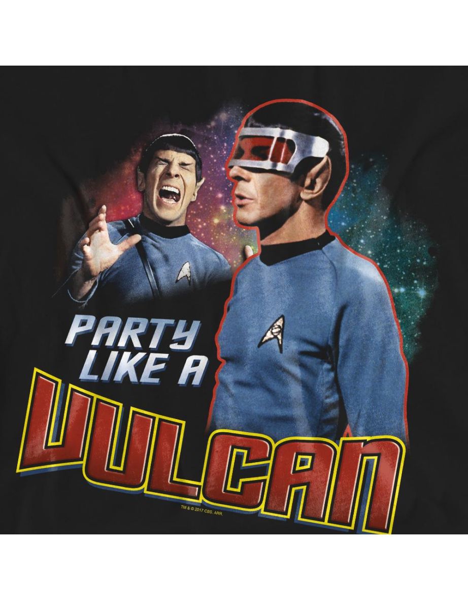 Star Trek Unisex Adult Party Like a Vulcan T-Shirt - Black - 3