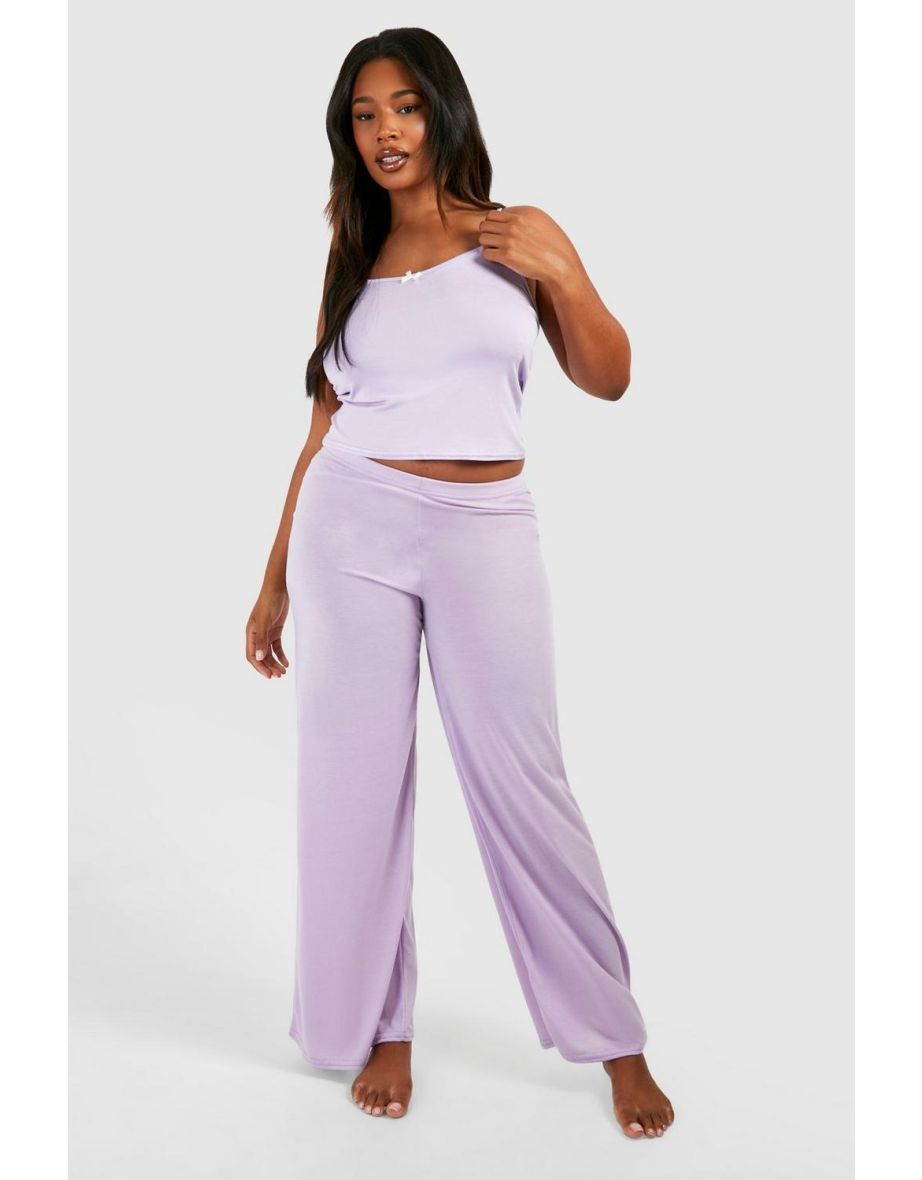 Plus Peached Mix & Match Pj Trouser - lilac