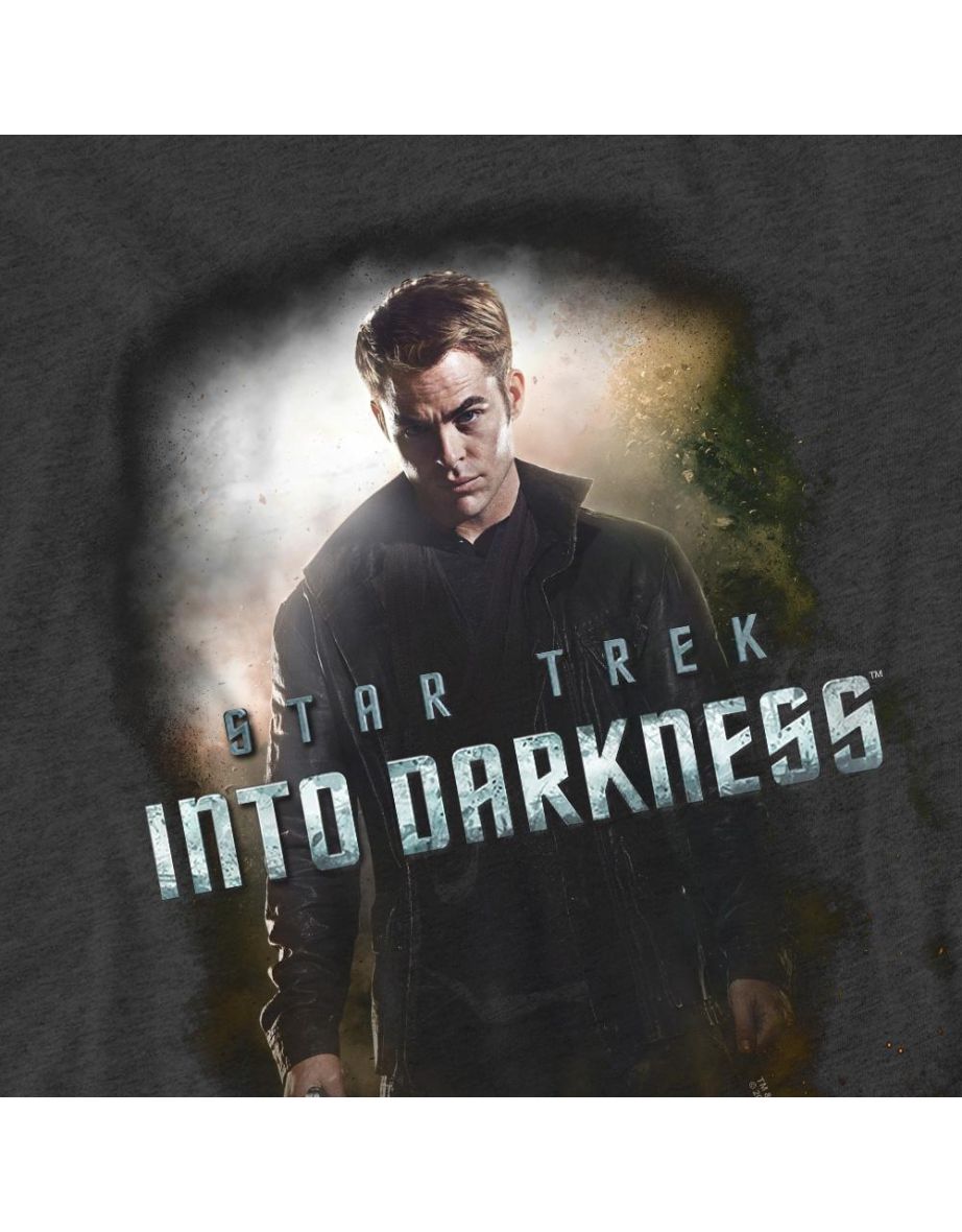 Star Trek: Into Darkness Unisex Adult Darkness Captain Kirk T-Shirt - Charcoal - 3