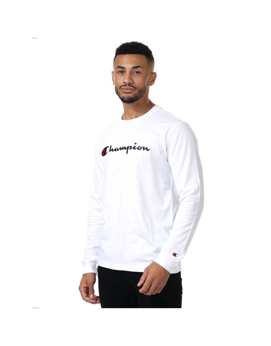 Men's Champion Rochester Long Sleeve T-Shirt in White