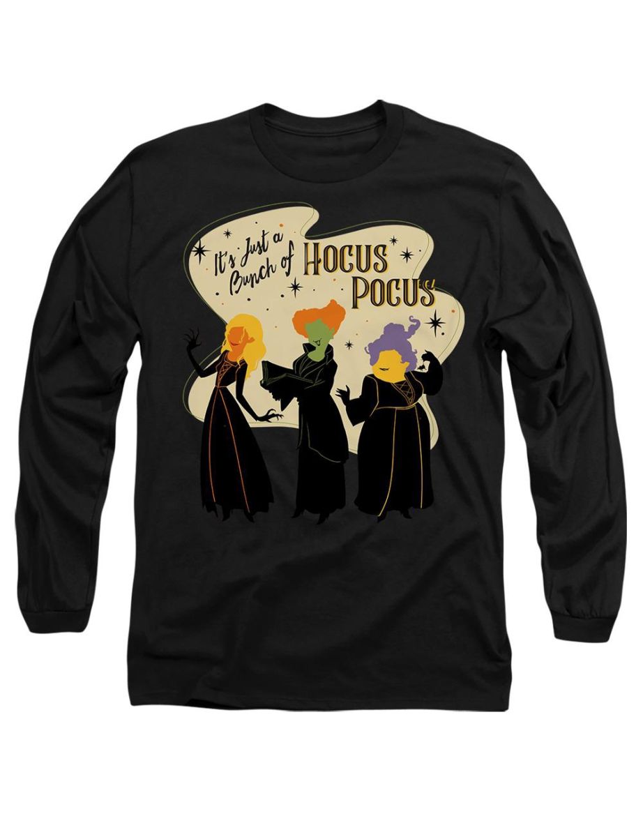 Hocus Pocus  Adult Just A Bunch Of Hocus Pocus Sanderson Sisters T-Shirt - Black