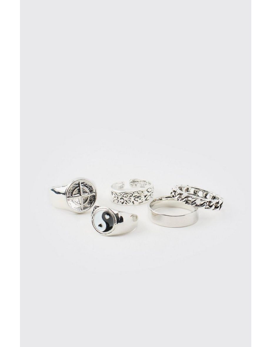 Silver Ring 5 Pack - silver
