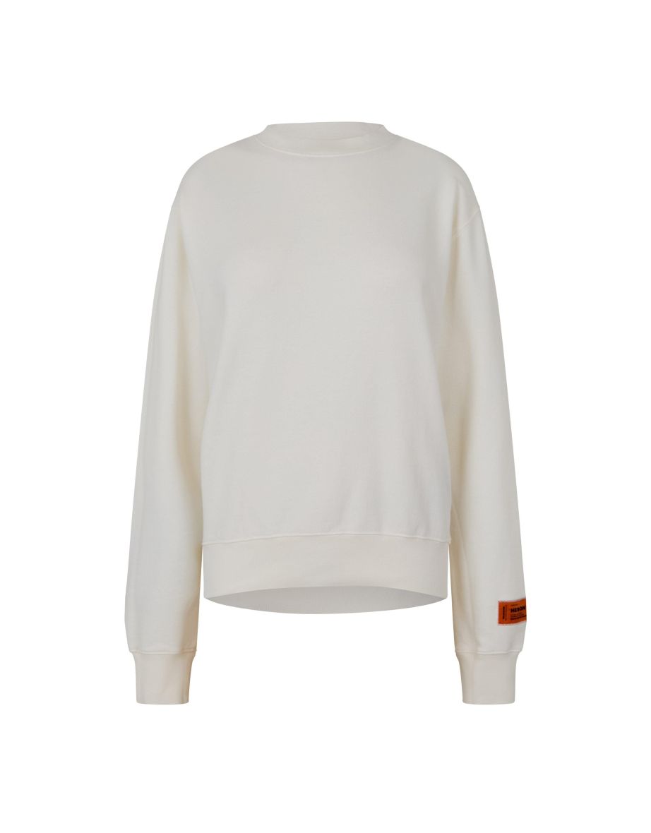 Women's Heron Preston Logo Recycled Cotton Crewneck Sweatshirt in White