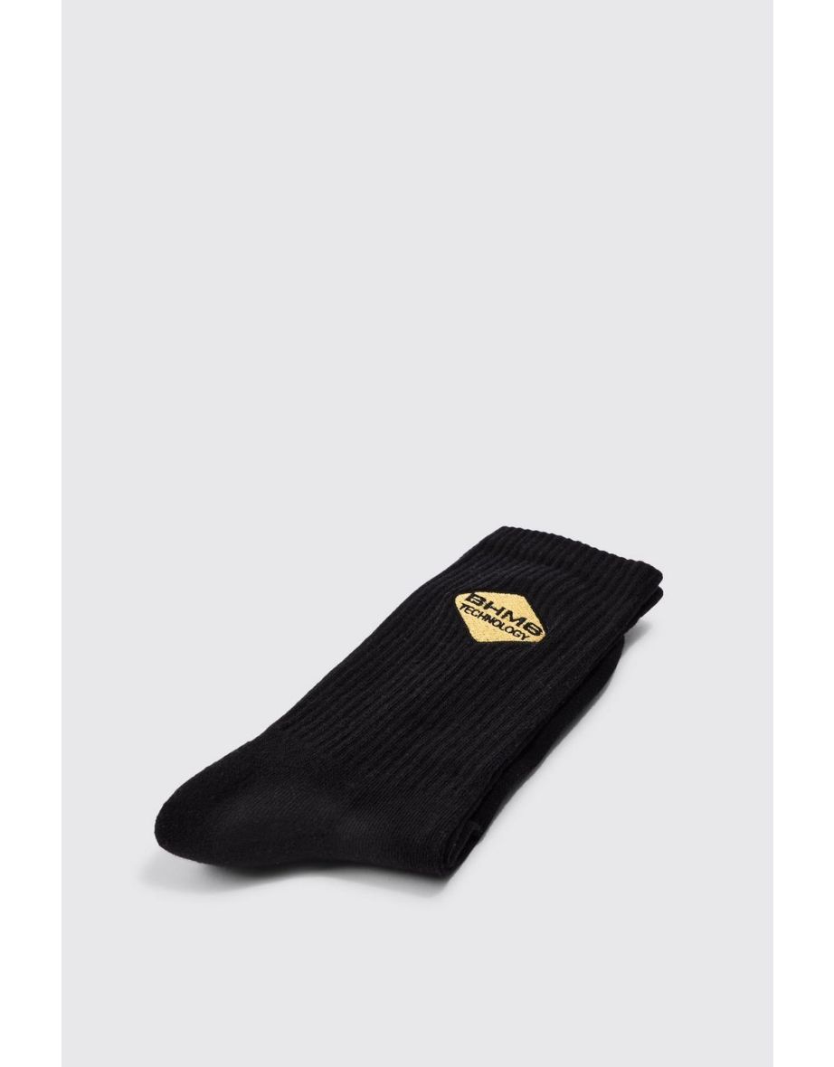 Moto BHMS Embroidered Socks - black - 3