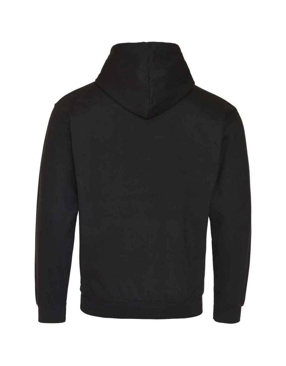 Awdis Womens/Ladies Varsity Hoodie - Jet Black/Fire Red - 1