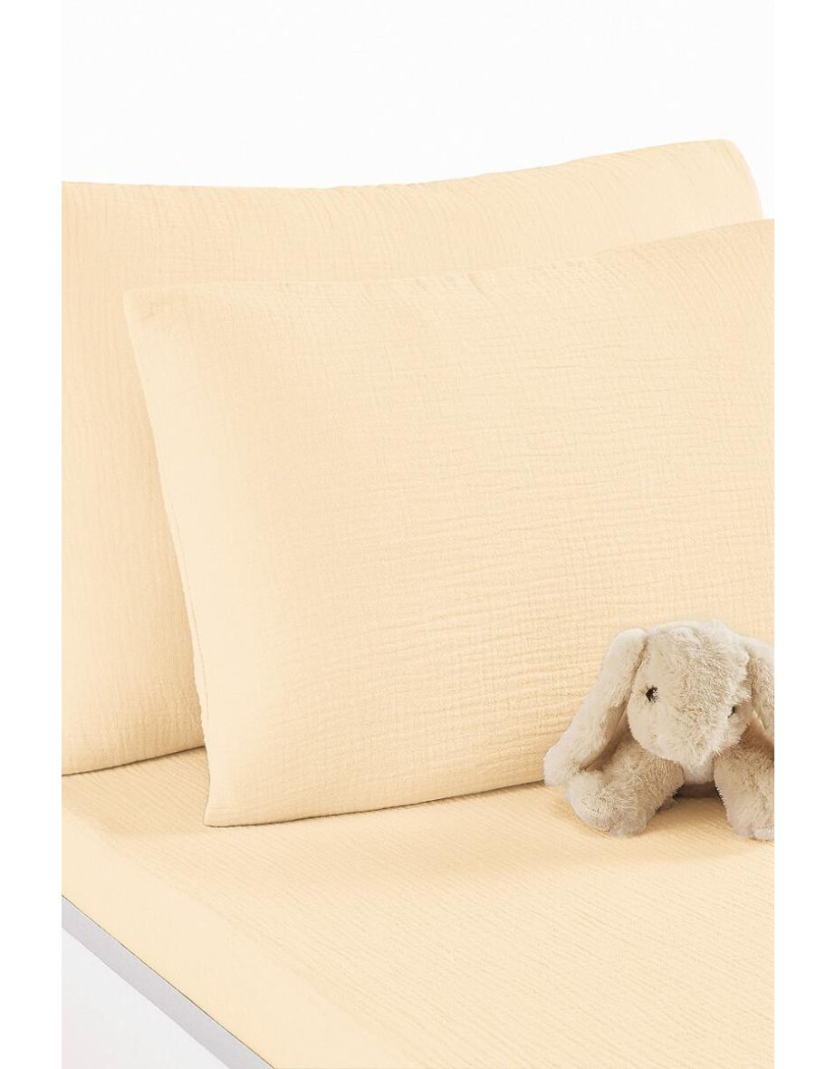 Kumla 100% Cotton Muslin Cot Pillowcase