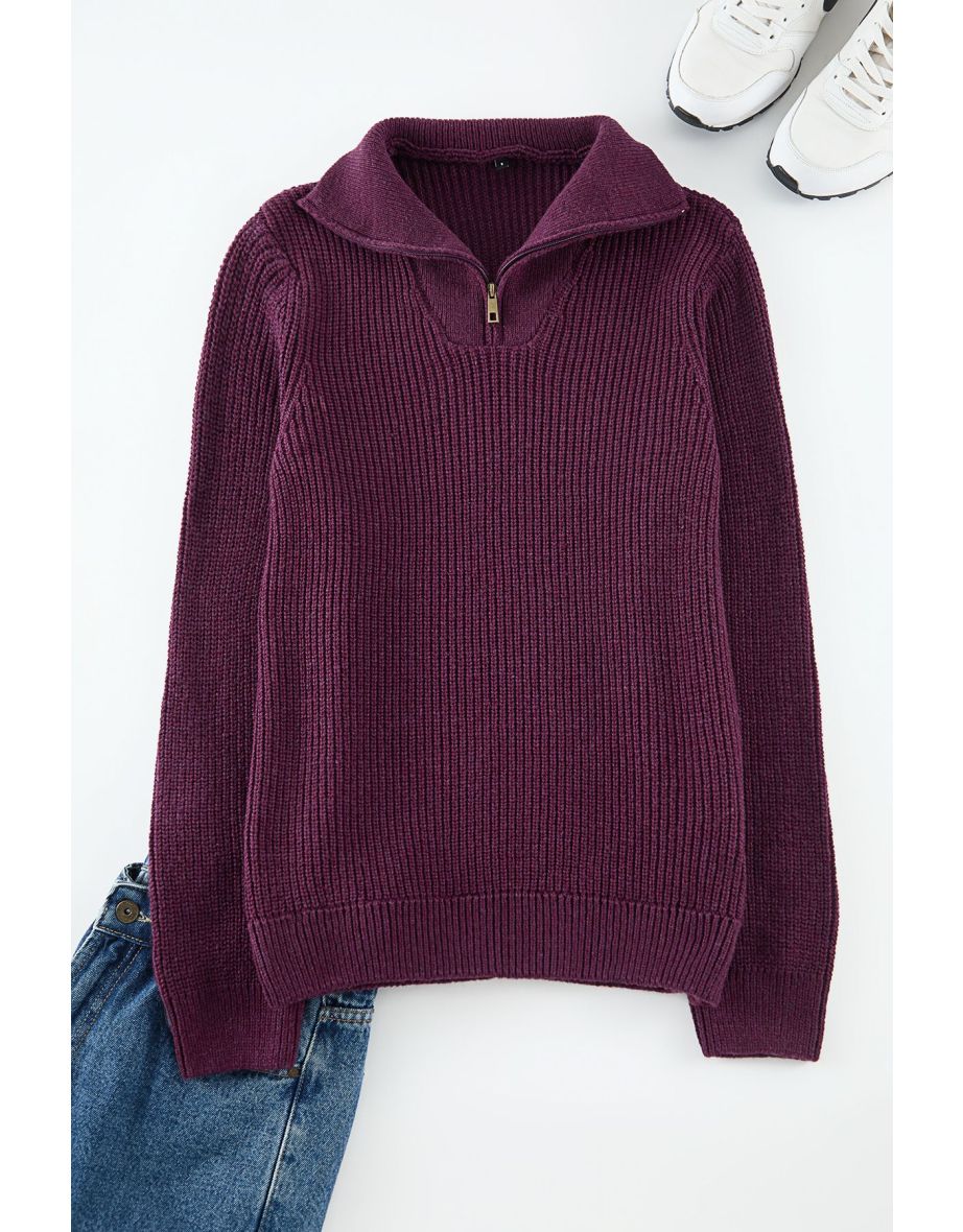 Plum FL Men's Regular Half Turtleneck Plain Knitwear Sweater - 3