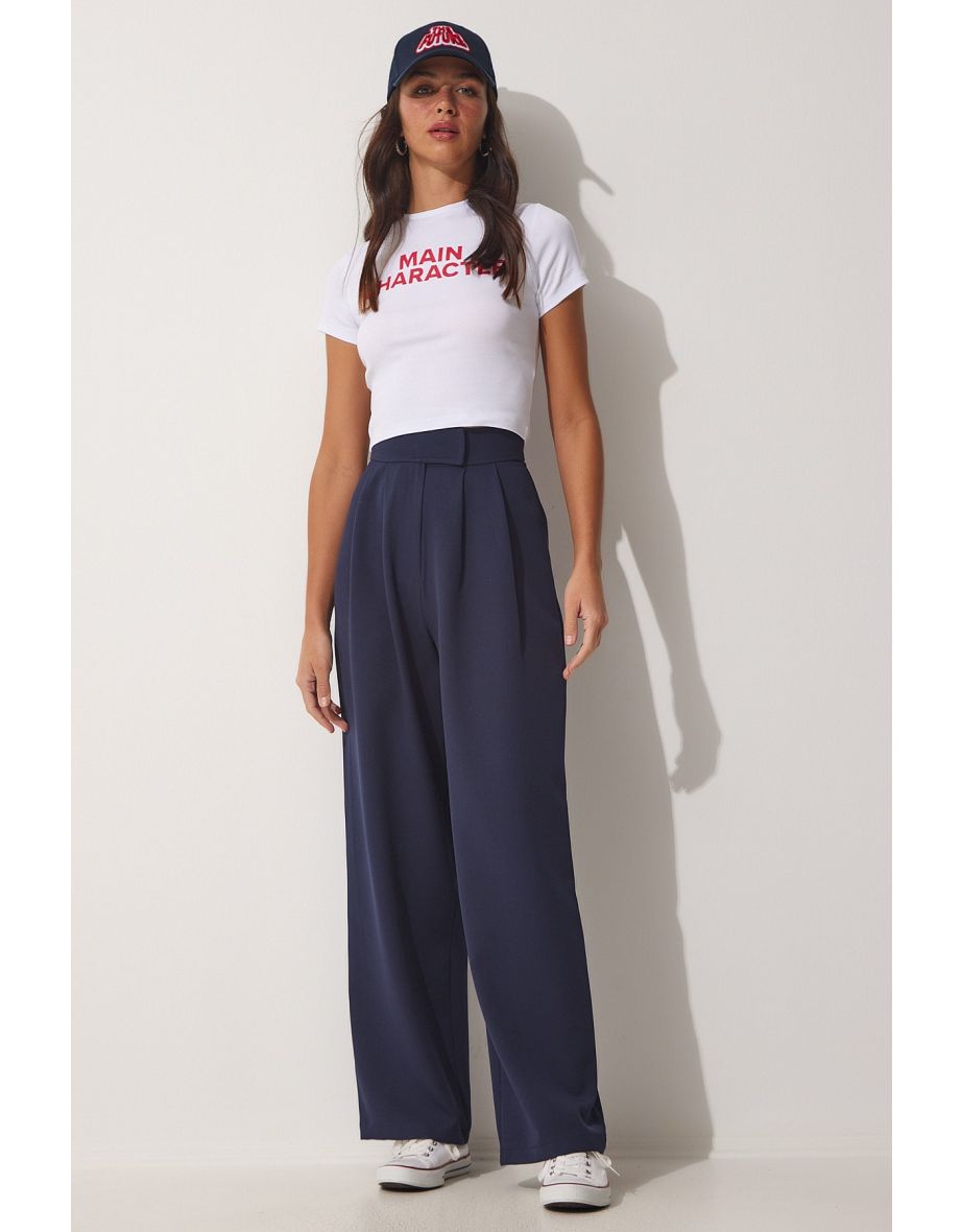 Pants - Navy blue - Relaxed
