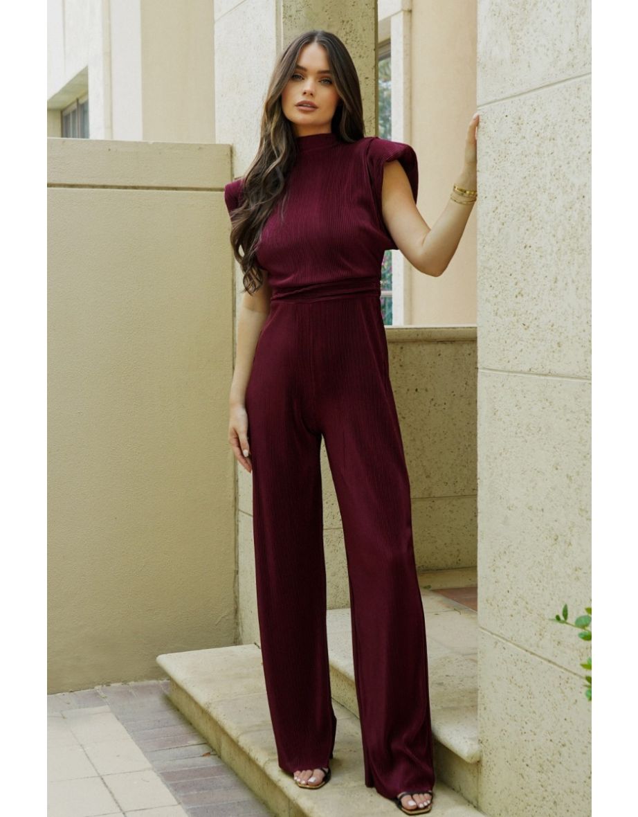 TFNC Sherry Burgundy Jumpsuit