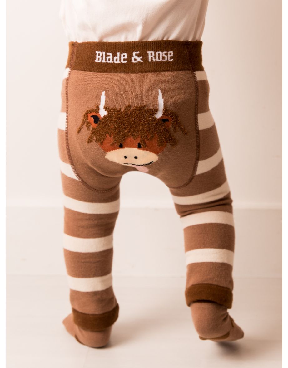Neutral Highland Cow Leggings - 5
