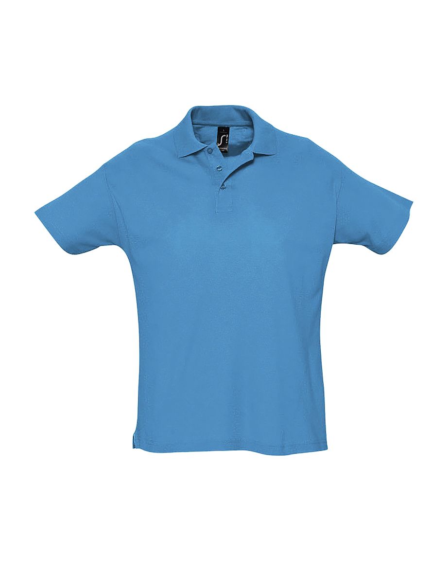 SOLS Mens Summer II Pique Short Sleeve Polo Shirt - Aqua
