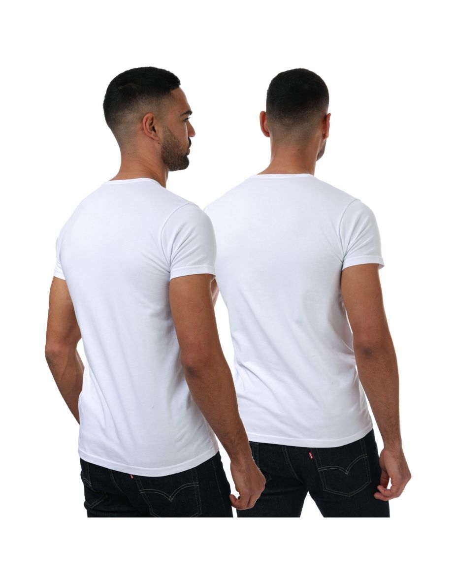 Men's Armani 2 Pack T-Shirts in White - 5