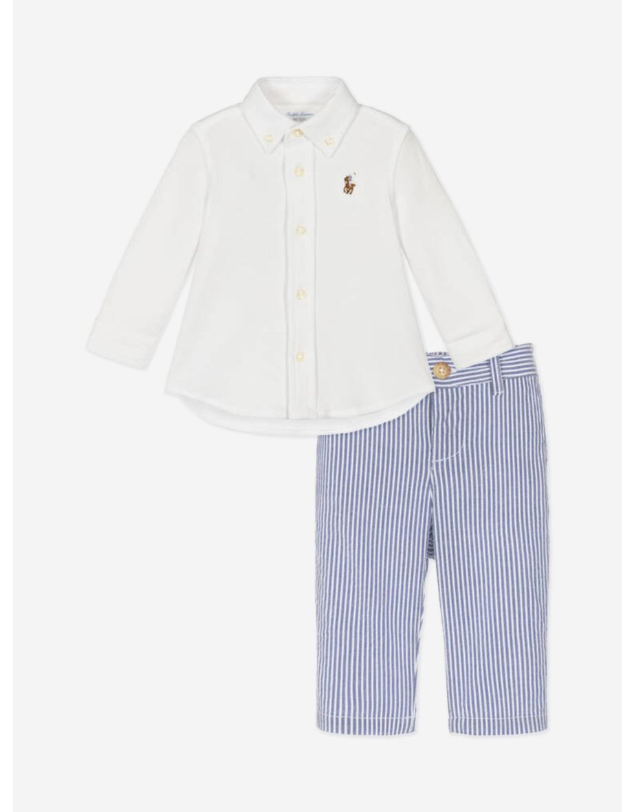Baby Boys Trouser Set in Blue