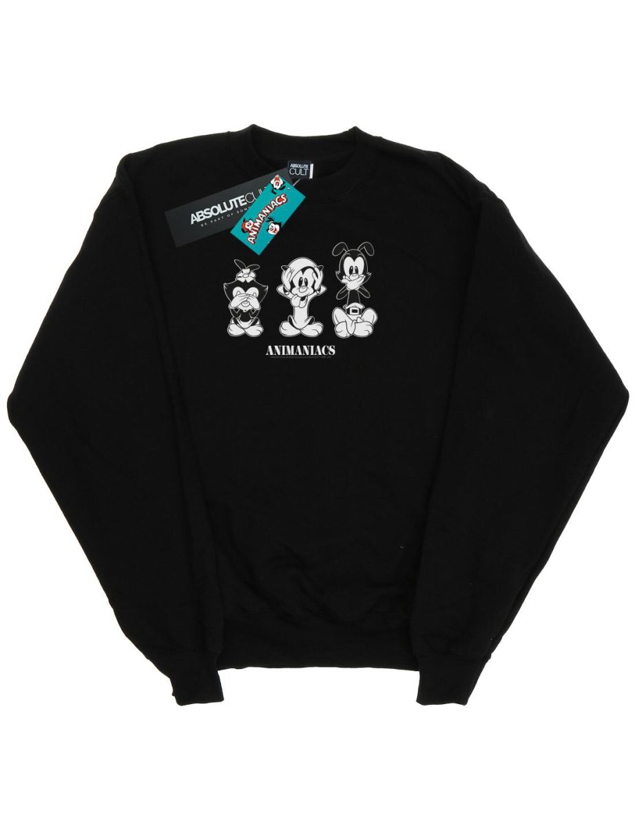 Animaniacs Girls Three Evils Sweatshirt - Black