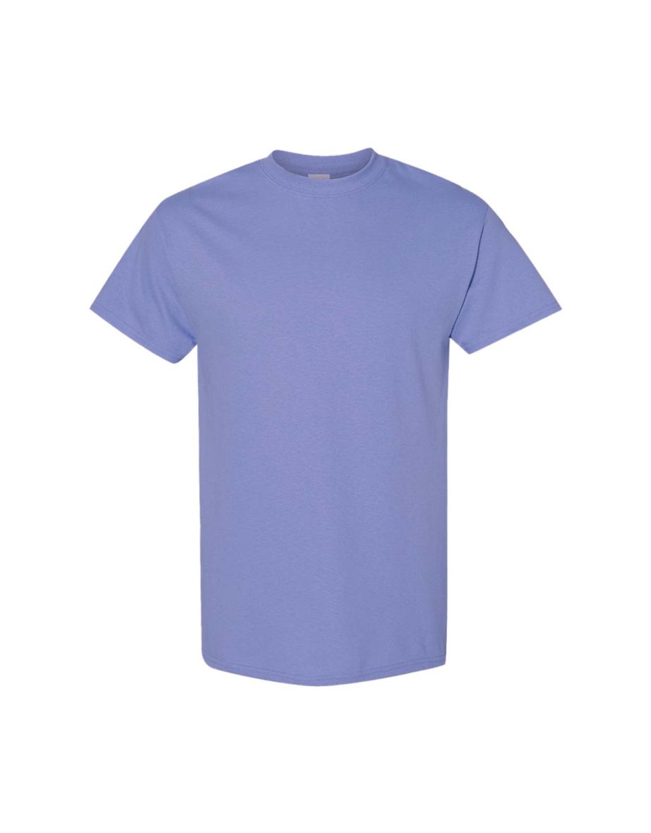 Gildan Mens Heavy Cotton Short Sleeve T-Shirt (Pack Of 5) - Violet