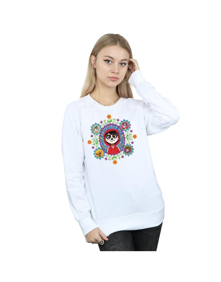 Disney Womens/Ladies Coco Remember Me Sweatshirt - White
