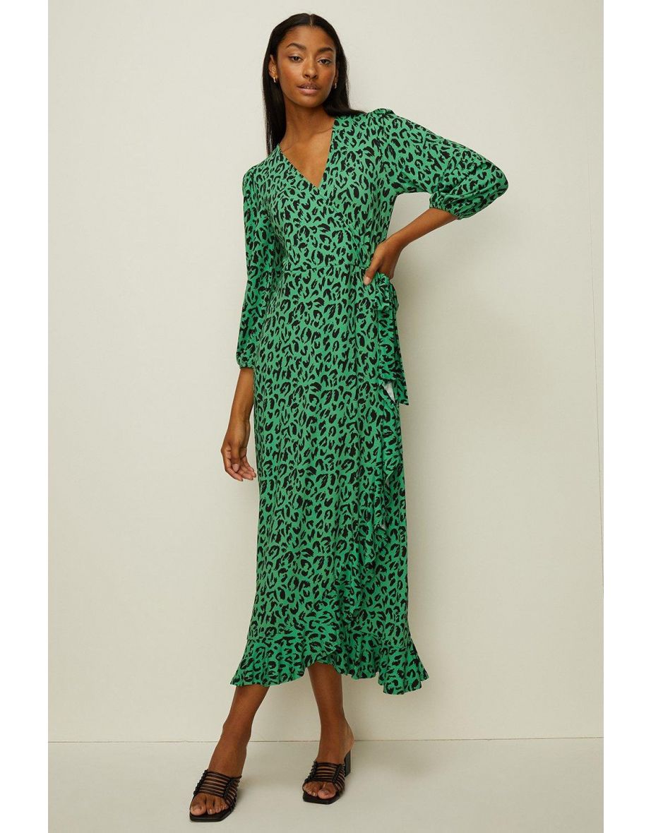 Oasis wrap midi dress shop
