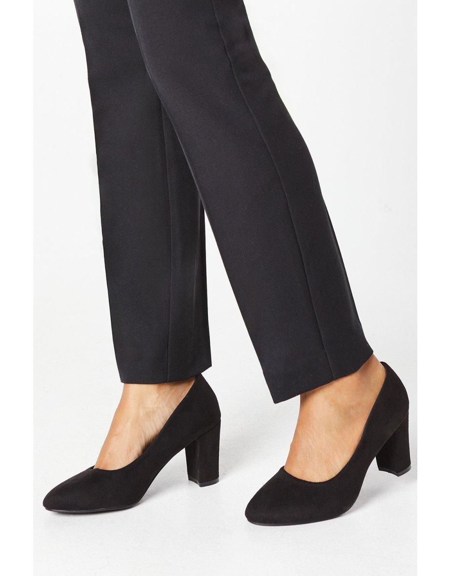 Shop Good For The Sole Wide Fit Camilla Almond Toe Block Heel Court Shoes Online in Bahrain VogaCloset