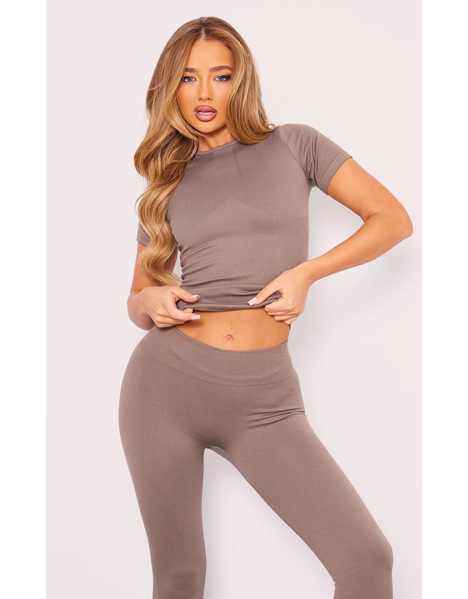 Seamless gym tops top