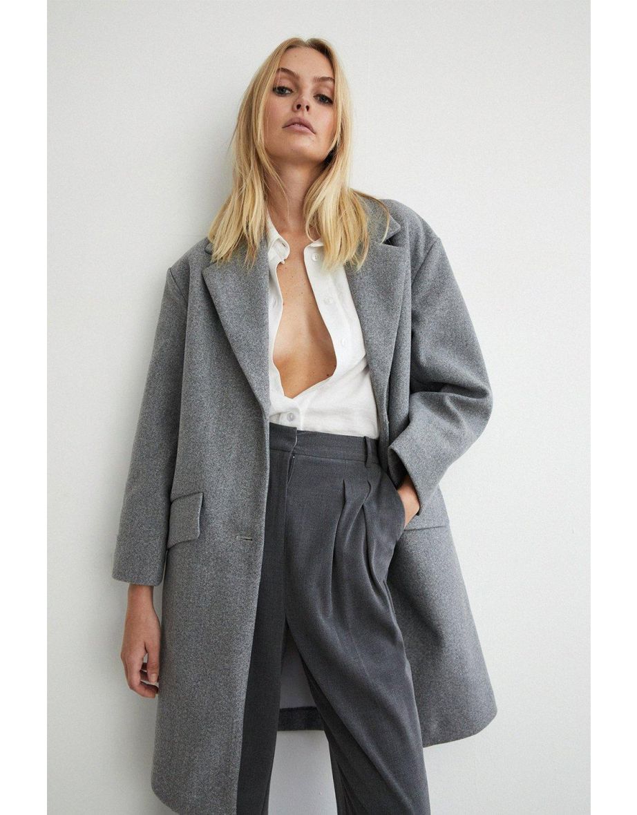 Warehouse single breasted discount coat
