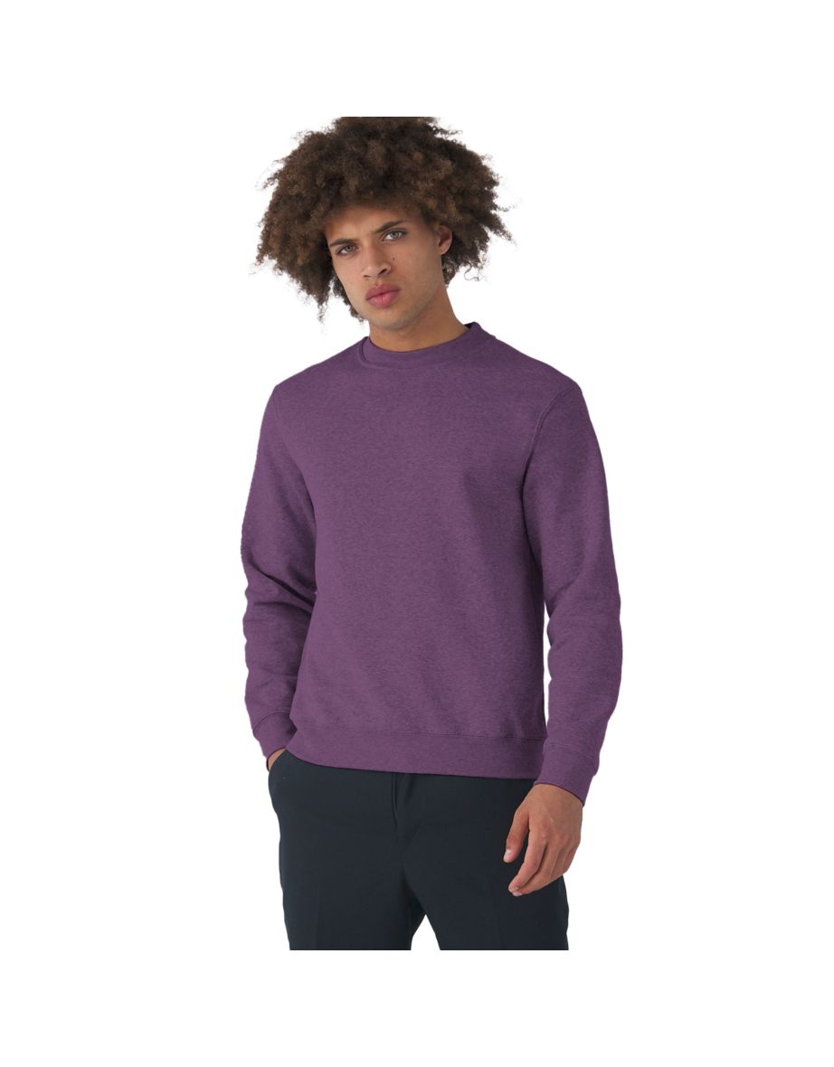 B&C Mens Set In Sweatshirt - Heather Purple - 1