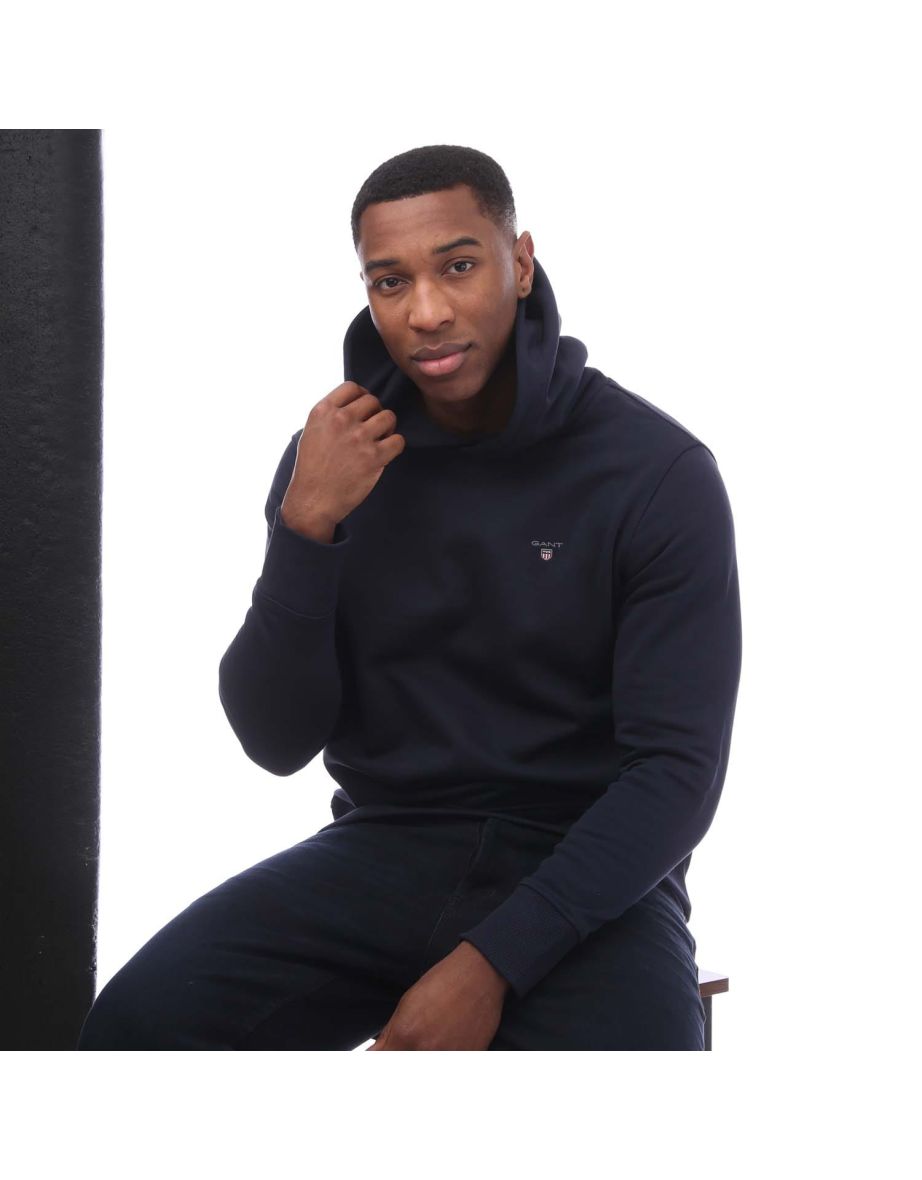 Men's Gant Shield Logo Hoodie in Blue - 3
