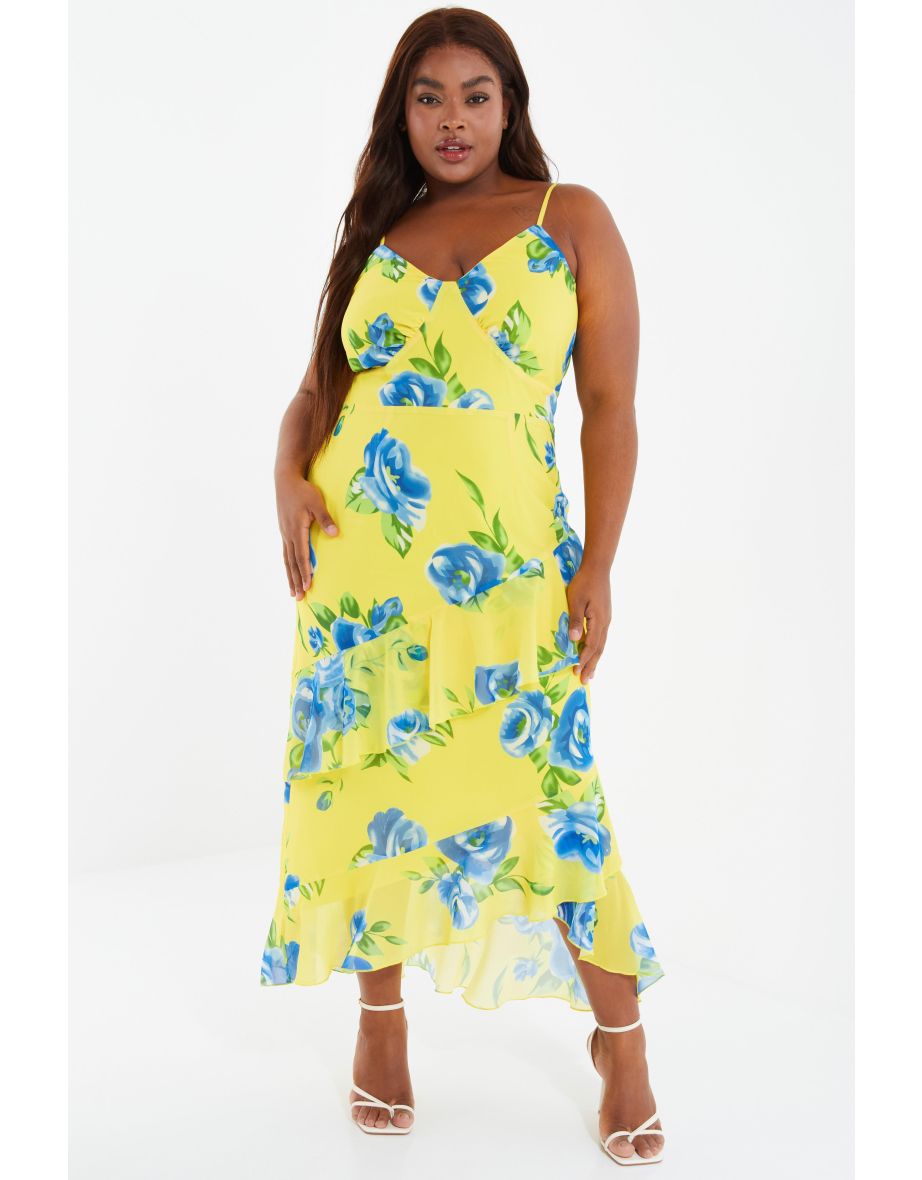 Quiz dresses yellow shop