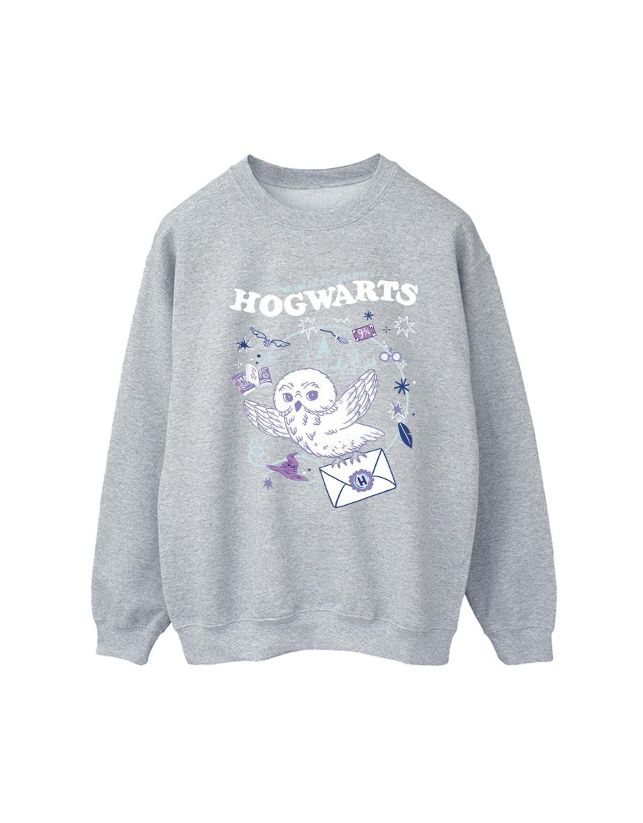 Harry Potter Womens/Ladies Owl Letter From Hogwarts Sweatshirt - Sports Grey - 1