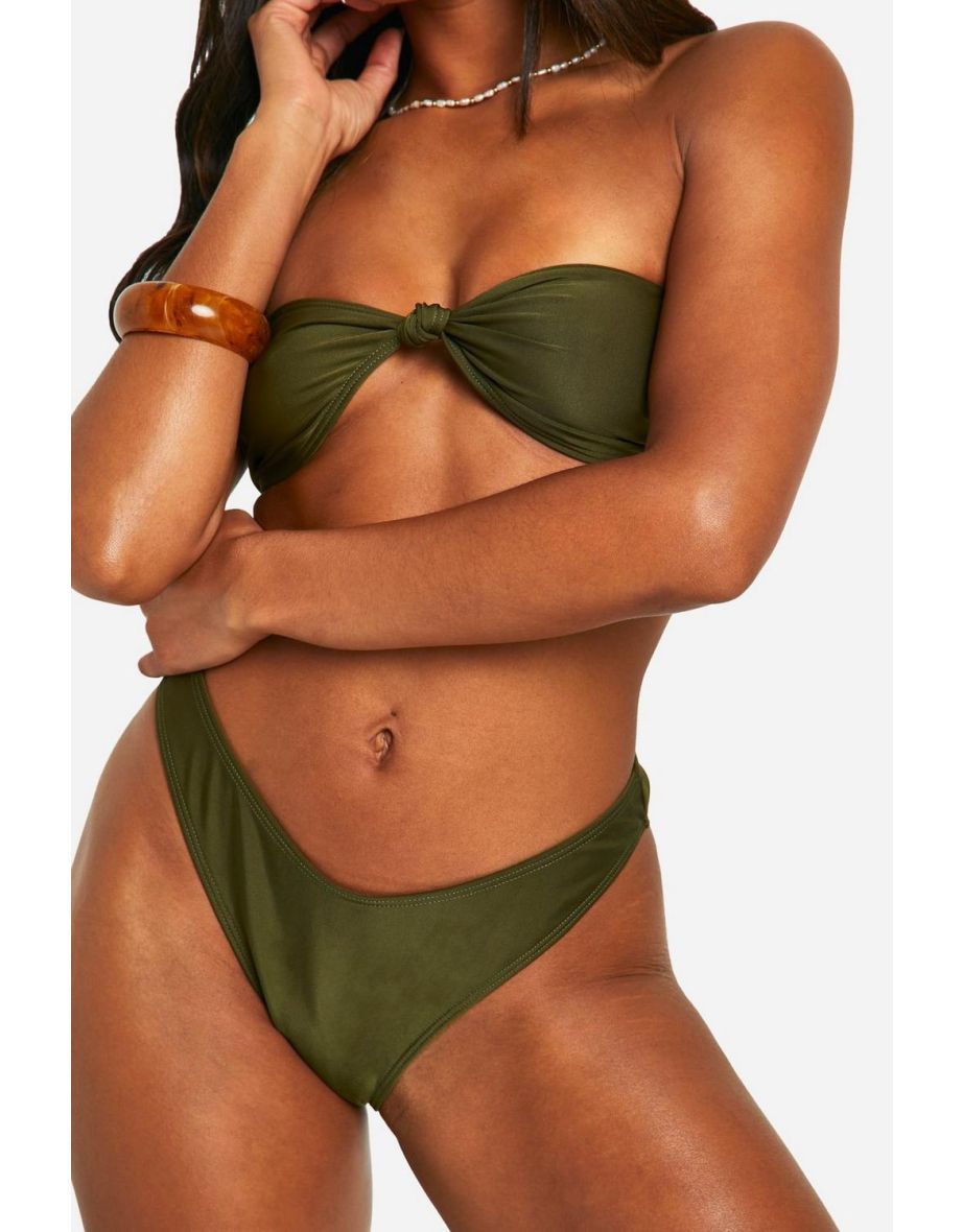 Bandeau Bikini Top - khaki - 3