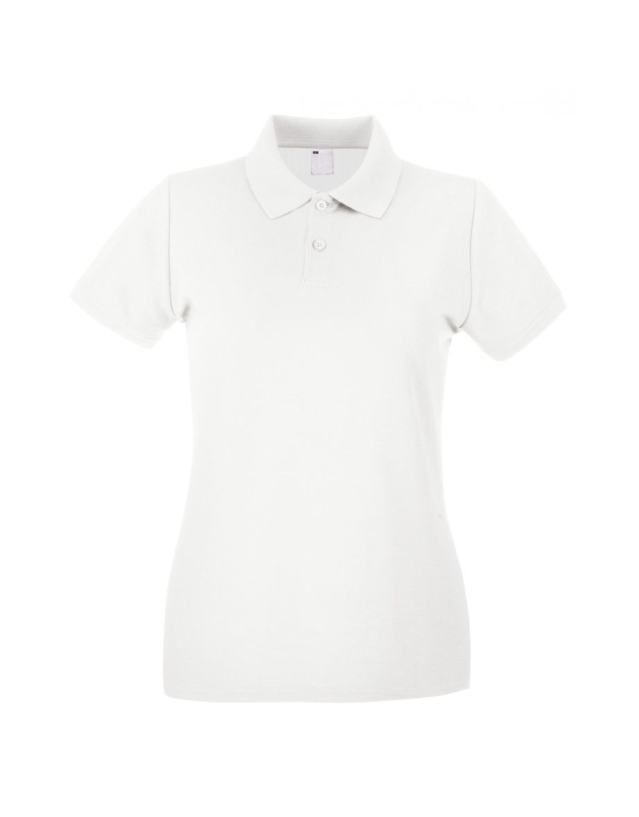 Womens/Ladies Fitted Short Sleeve Casual Polo Shirt - Snow