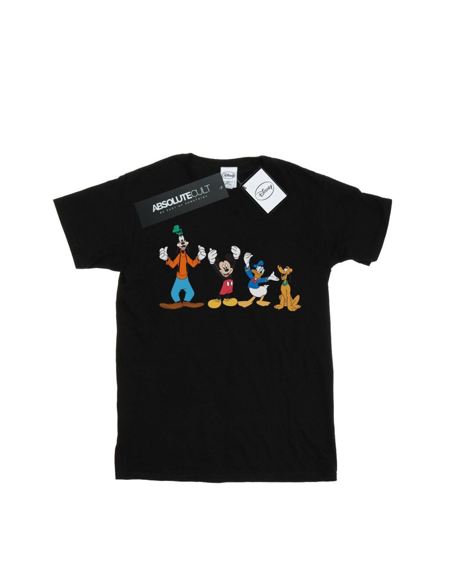 Disney Mens Mickey Mouse Friends T-Shirt - Black