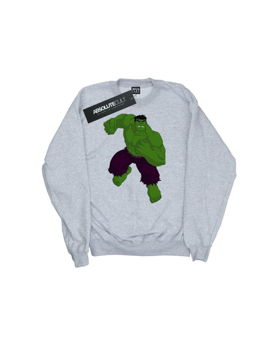 Shop Marvel Boys Hulk Pose Sweatshirt Sports Grey Online in Bahrain VogaCloset