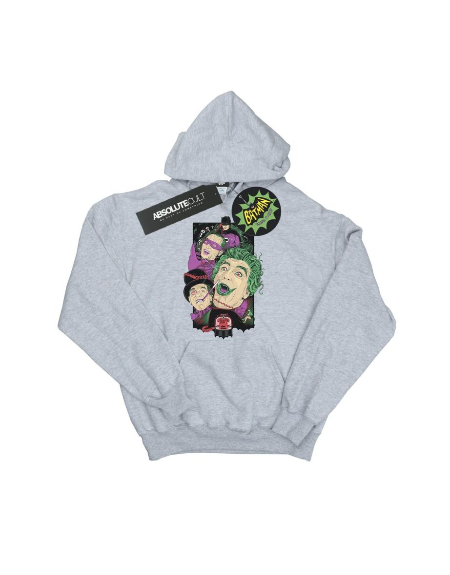 DC Comics Girls Batman TV Series Rogues Gallery Hoodie - Sports Grey