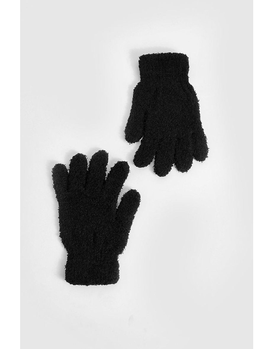 Fluffy Gloves - black