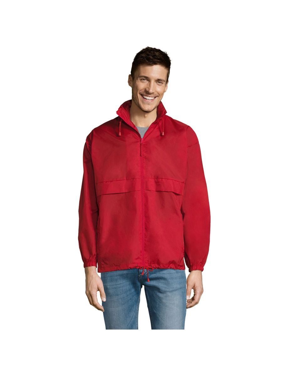 SOLS Surf Windbreaker Lightweight Jacket - Red