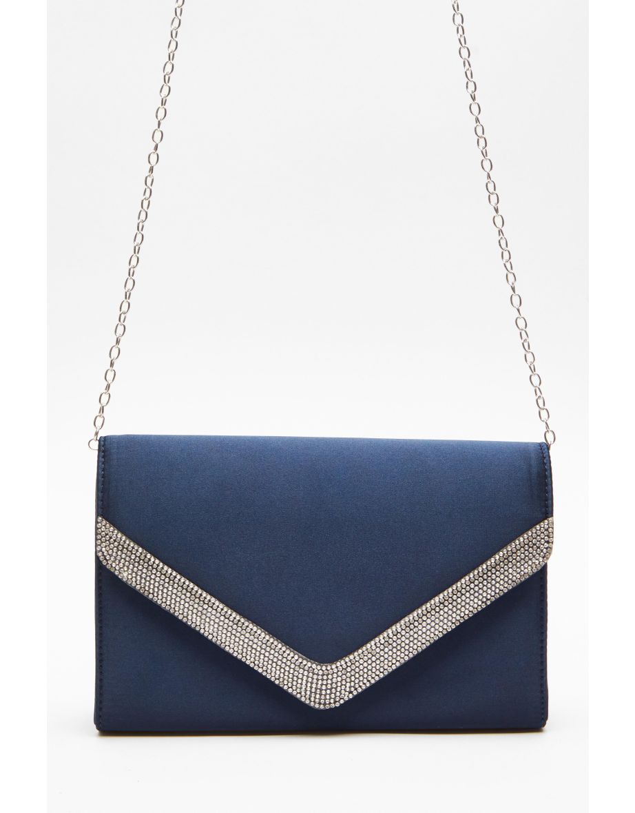 Debenhams navy clutch bag top