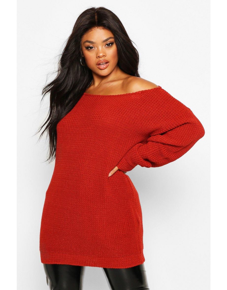 Longline red jumper sales