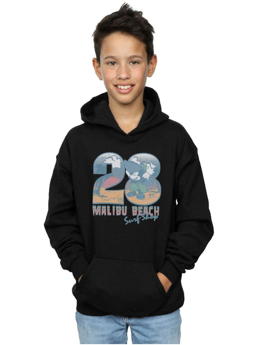 Disney Boys Mickey Mouse Surf Shop Hoodie - Black