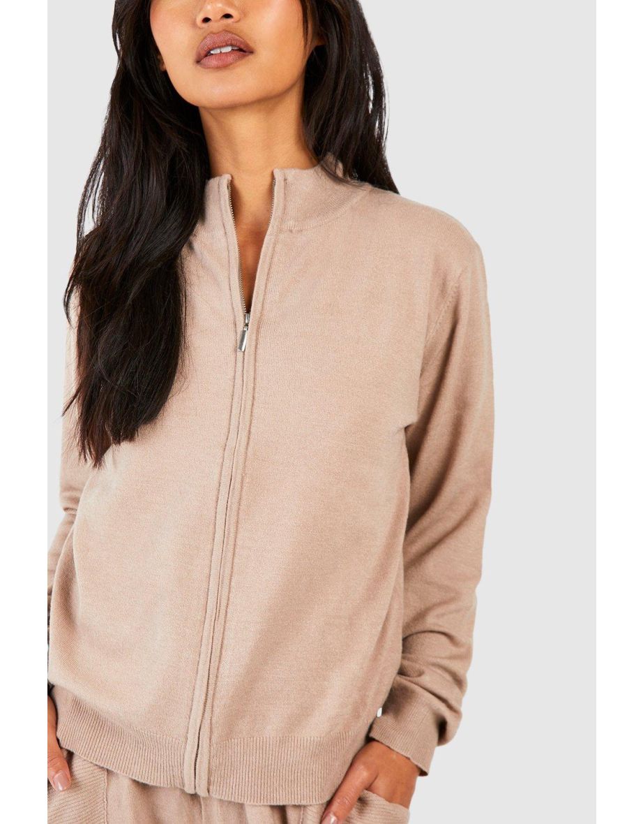Zip Neck Knitted Jumper And Trouser Set - 3