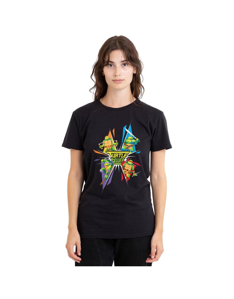 Teenage Mutant Ninja Turtles Unisex Adult Turtle Power T-Shirt - Black