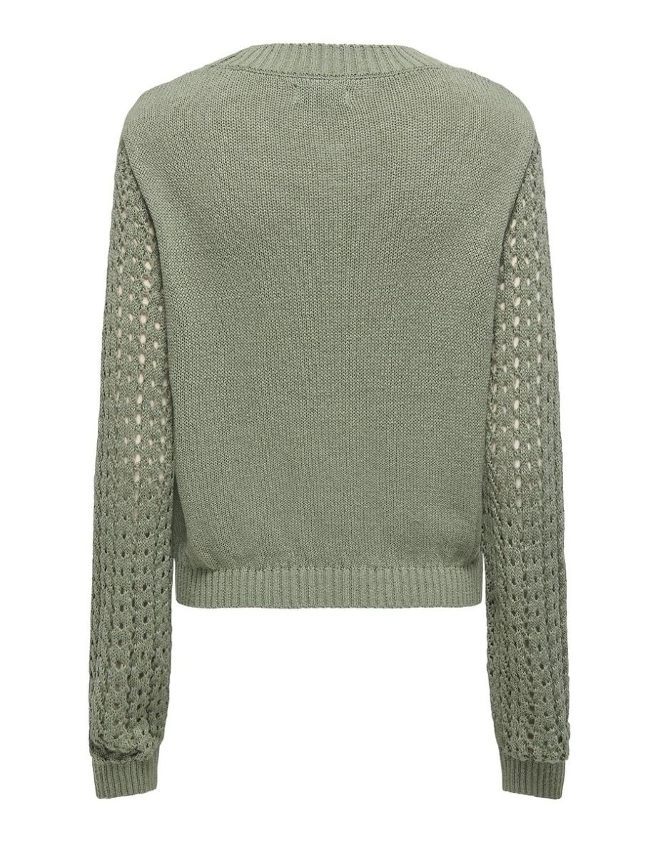 Openwork Crew Neck Jumper/Sweater - 1