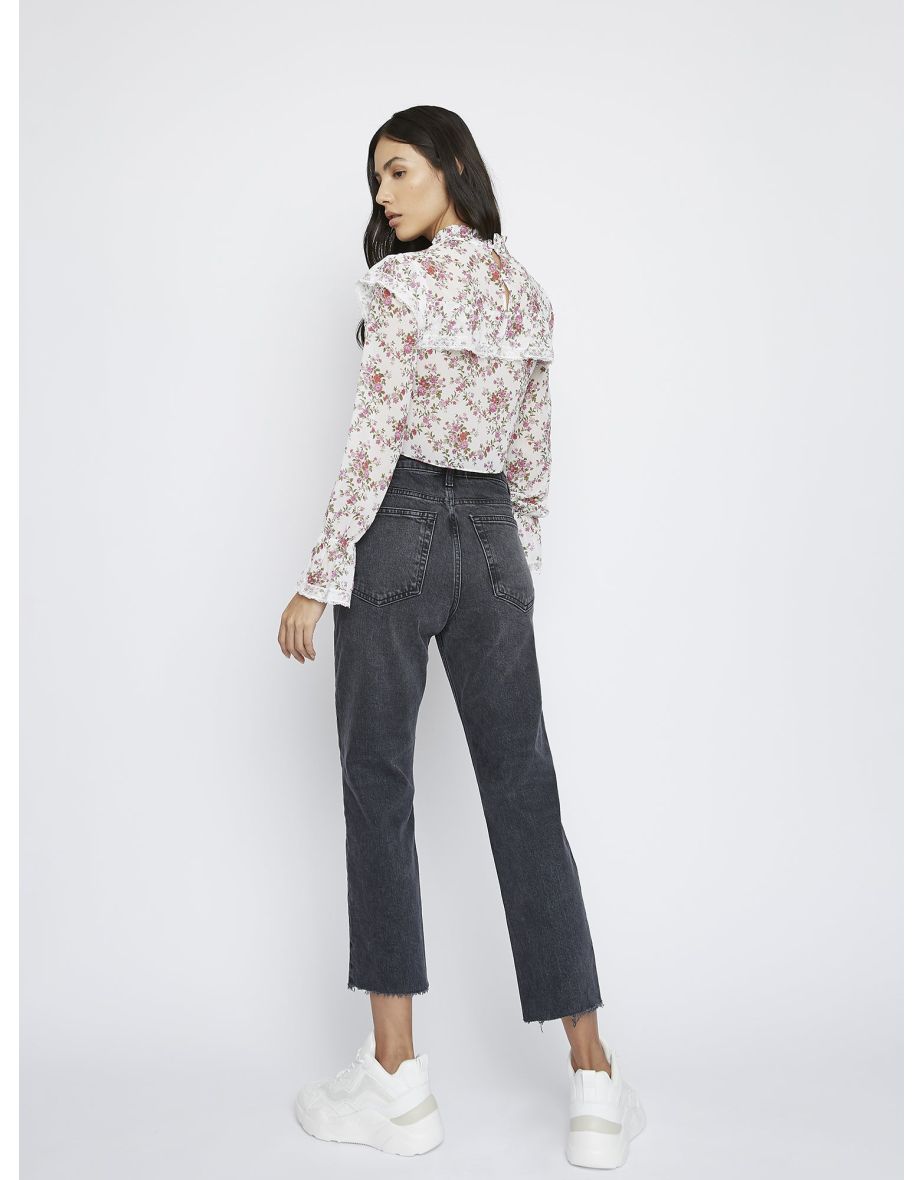 Glamorous Romantic Floral Chiffon Top - 2