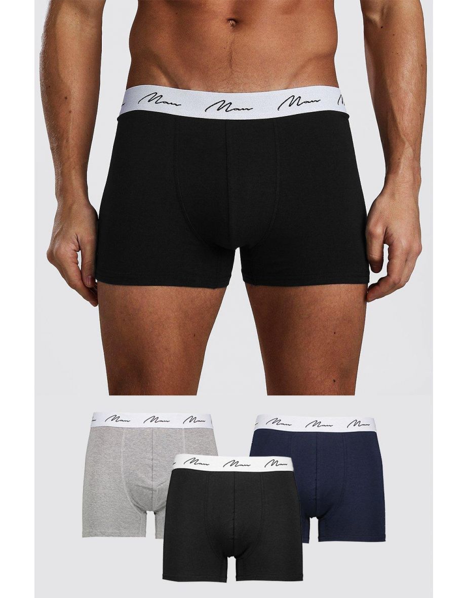 3 Pack MAN Script Mixed Trunk - multi