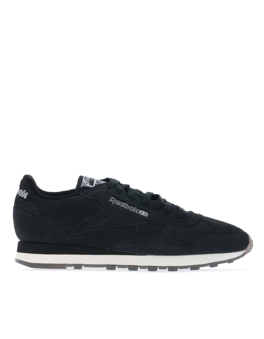 Shop Men s Reebok Classic Leather Trainers in Black Online in Qatar VogaCloset