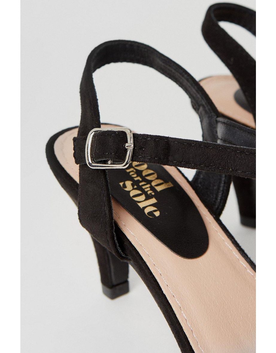Good For The Sole: Wide Fit Trish Peep Toe Heeled Sandals - 3