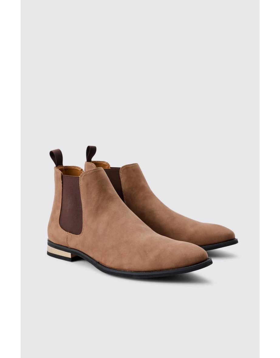 Shop Faux Suede Chelsea Boot In Tan tan Online in Oman VogaCloset